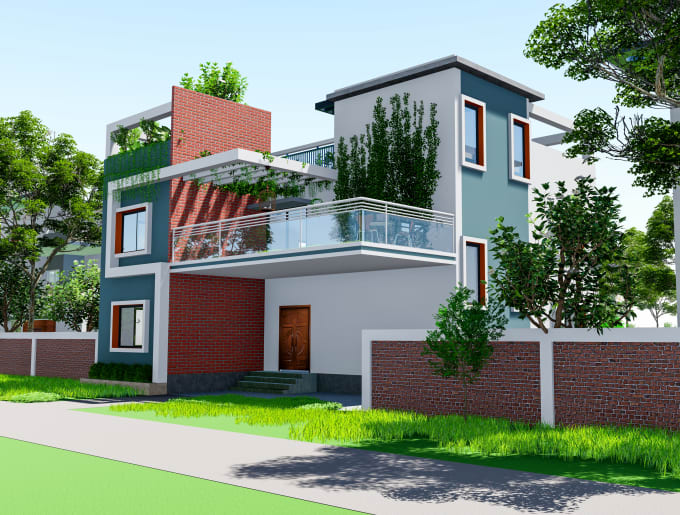 Gig Preview - Do architectural 2d house plan, exterior, interior design,rendering by architect