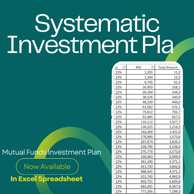 Gig Preview - Systematic investment plan in excel spreadsheet