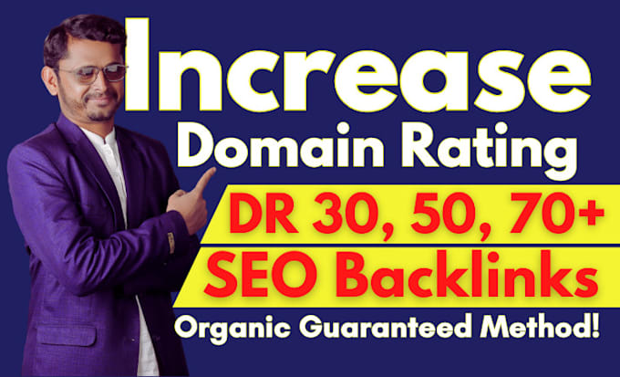 Gig Preview - Increase ahrefs domain rating dr 70 using high authority SEO backlink