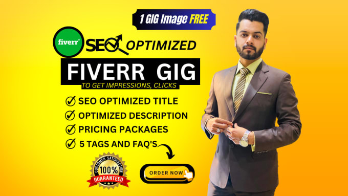 Gig Preview - Write optimized fiverr gig SEO description, title, fiverr gig image