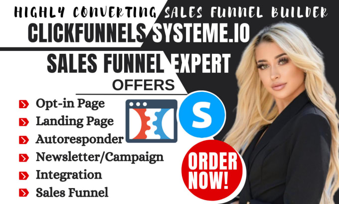 Gig Preview - Design clickfunnels website, clickfunnels sales funnel, click funnels landing pg