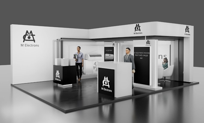 Gig Preview - Design trade show booth, exhibition stand, booth, 3d mockup