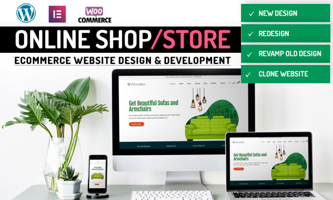 Gig Preview - Do wordpress ecommerce website with woocommerce elementor