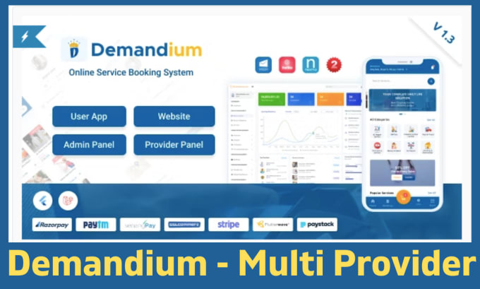 Gig Preview - Full setup codecanyon project demandium  multi provider app