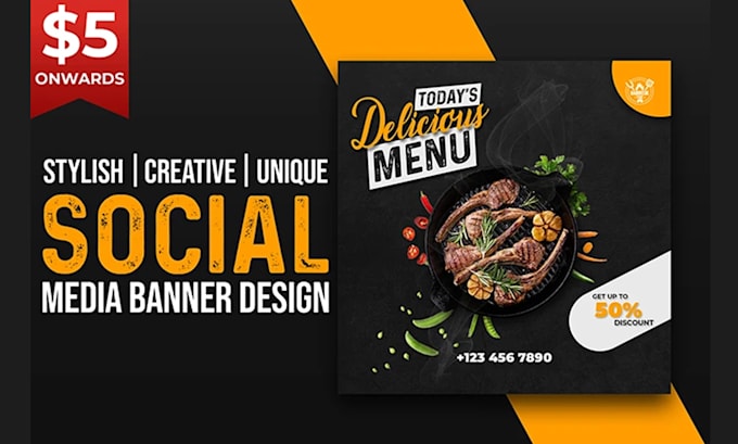 Gig Preview - Do professional social media post design banner, ads