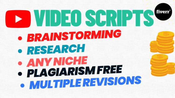 Gig Preview - Write a compelling youtube video script for you