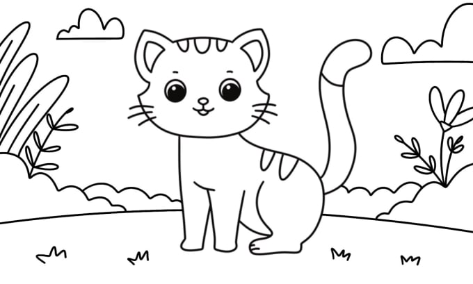 Gig Preview - Draw cute coloring book pages for children and adults