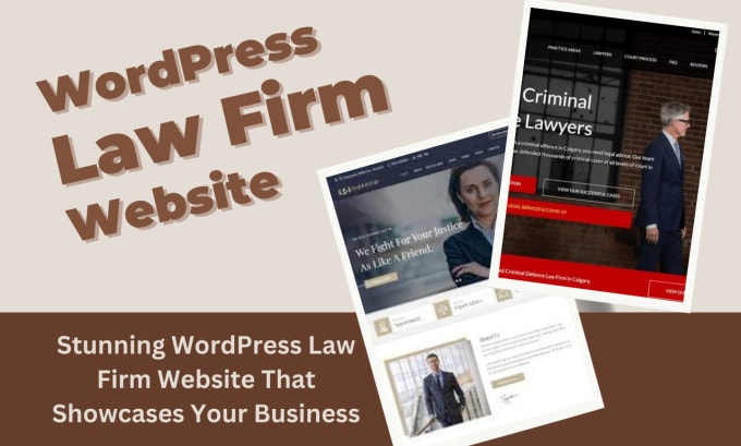 Gig Preview - Design wordpress website for law firm and lawyer