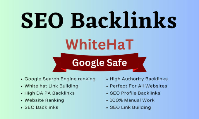 Gig Preview - Seo backlinks high da authority link building service for google ranking