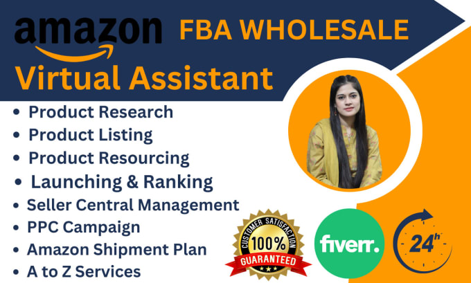 Gig Preview - Be your expert amazon fba wholesale virtual assistant