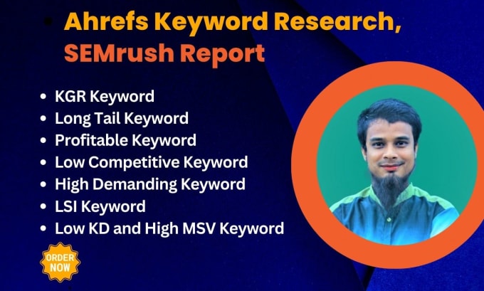 Gig Preview - Do ahrefs keyword research, semrush since SEO report