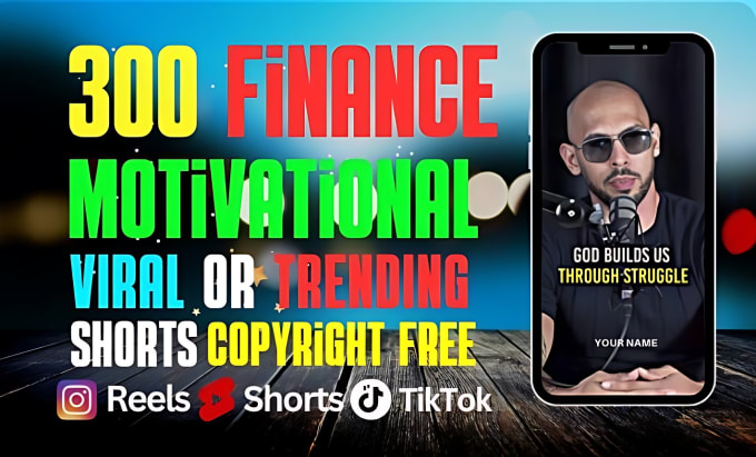 Gig Preview - Do finance and business motivational youtube short videos, instagram reels