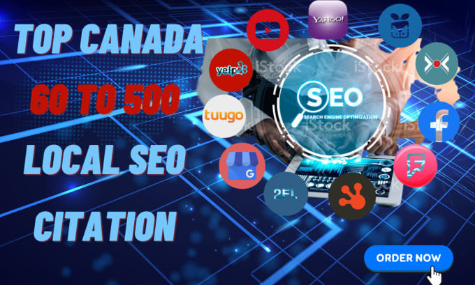 Gig Preview - List your business in top 350 live canada local SEO citations