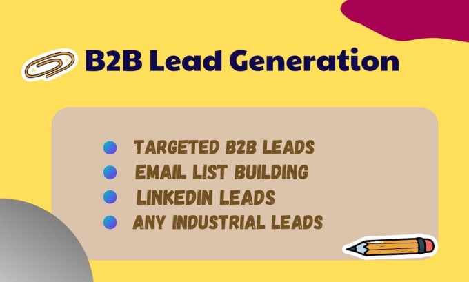 Gig Preview - Find linkedin leads and b2b lead generation for any industry