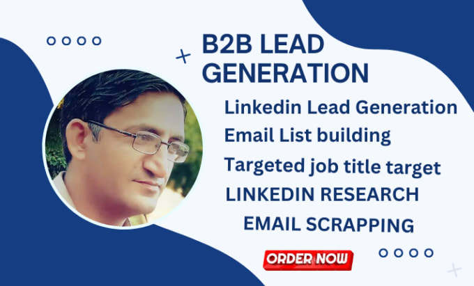 Gig Preview - Do b2b lead generation linkedin sales navigator email list building data