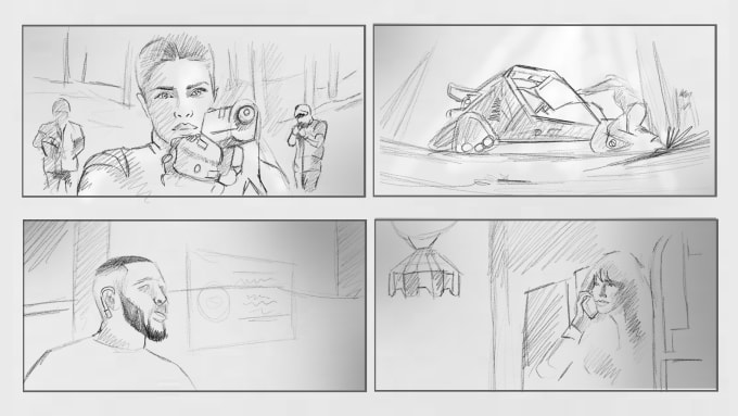 Gig Preview - Draw 25 frame storyboard in 10 hours