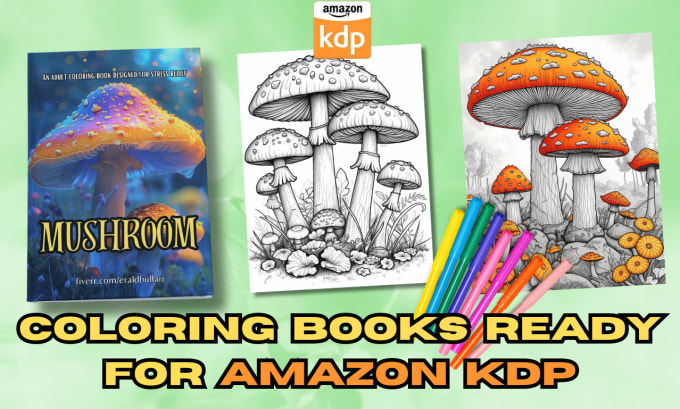 Gig Preview - Create KDP ready coloring book pages for adults and children