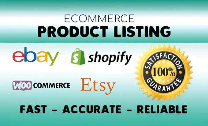 Gig Preview - Add product listing on ebay, etsy, amazon, shopify, woocommerce