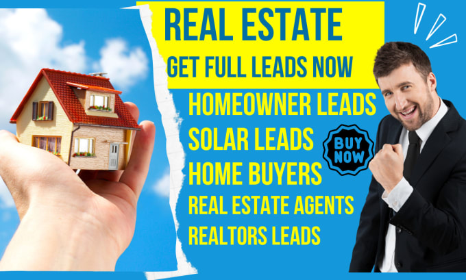 Gig Preview - Get real estate active cell phone numbers solar leads homeowner agents, realtors