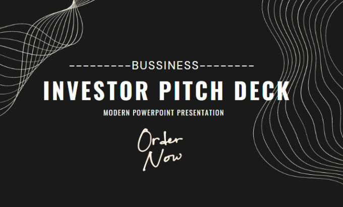 Gig Preview - Design investor pitch deck PPT presentation and google slide