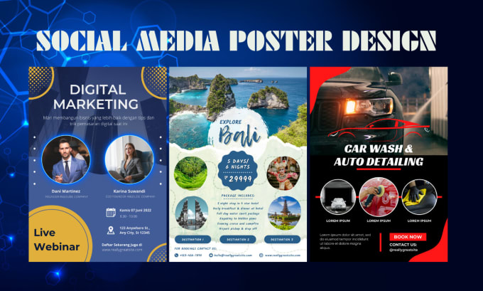 Gig Preview - Design high quality social media posters, flyer