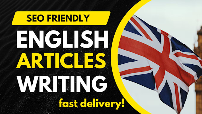 Gig Preview - Write an english SEO friendly article