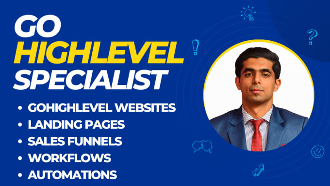 Gig Preview - Create gohighlevel websites funnels workflow automations