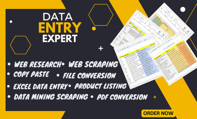 Bestseller - do data entry, web scraping, copy paste, excel data entry