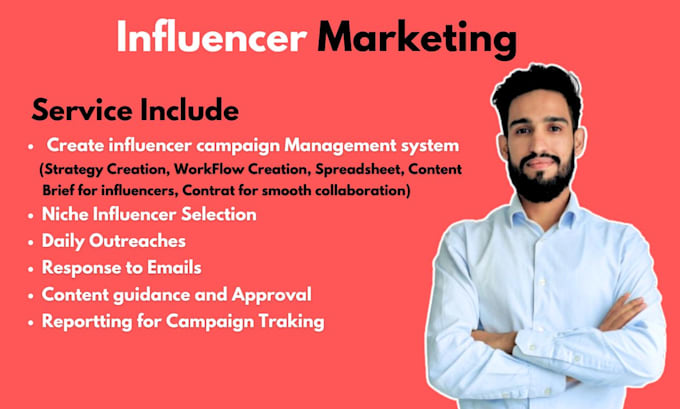 Gig Preview - Manage your brand influencers marketing campaign