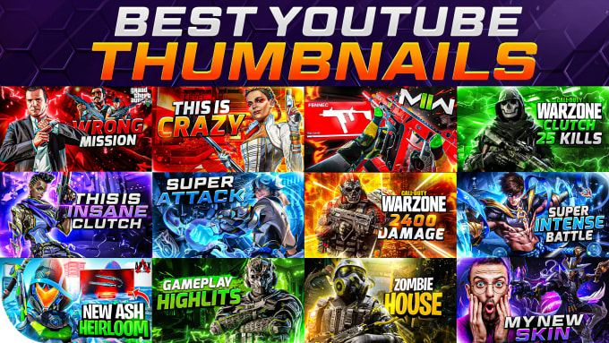 Gig Preview - Design an outstanding gaming youtube thumbnail