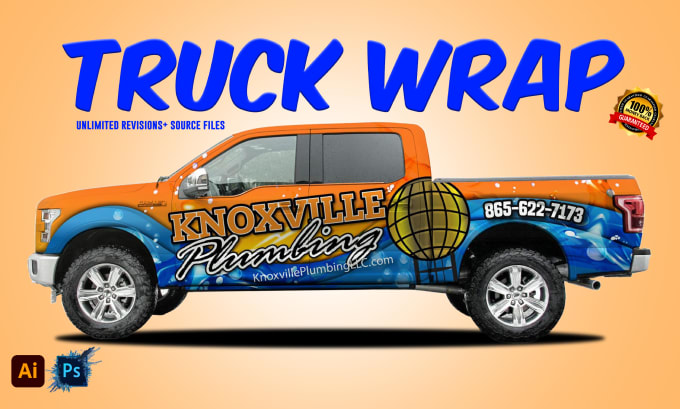 Gig Preview - Design custom and eye catching wrap design for van truck car food truck cart