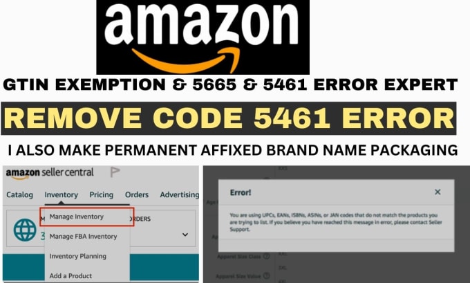 Gig Preview - Fix amazon product listing issues and fix variations errors