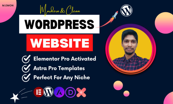 Gig Preview - Design your wordpress website with elementor pro and astra pro