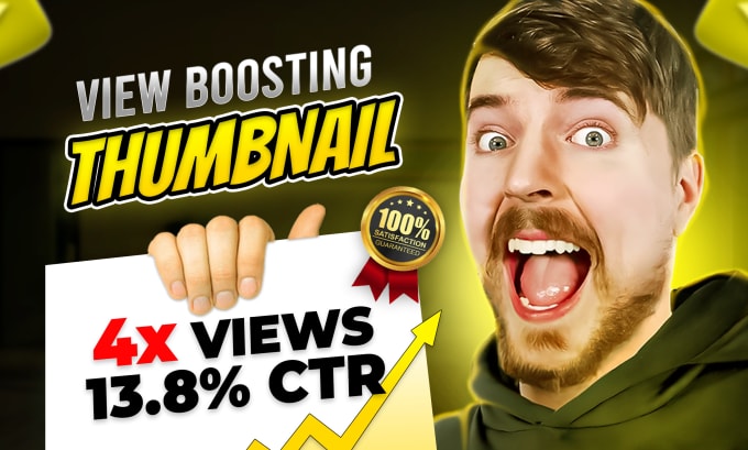 Gig Preview - Design attractive view boosting youtube thumbnail in 2hrs