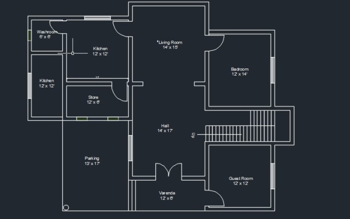 Gig Preview - Do autocad 2d plan with complete dimensions