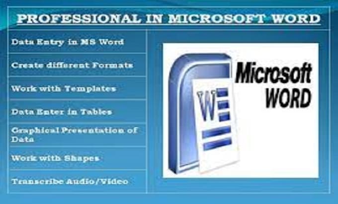 Gig Preview - Be expert ms word services formatting, templates and more