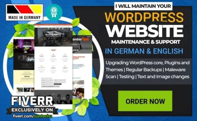 Gig Preview - Maintain and provide support for your wordpress website