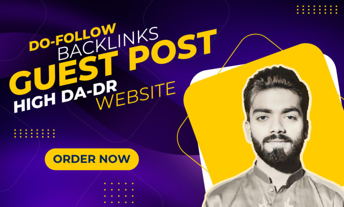 Gig Preview - Do guest post on high da sites with dofollow backlink seo