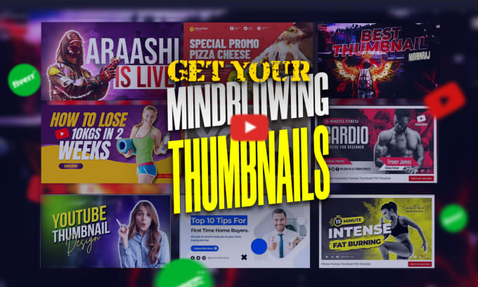 Gig Preview - Create stunning professional youtube thumbnails