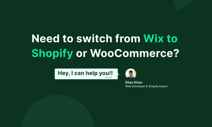 Gig Preview - Help with wix to shopify or woocommerce migration