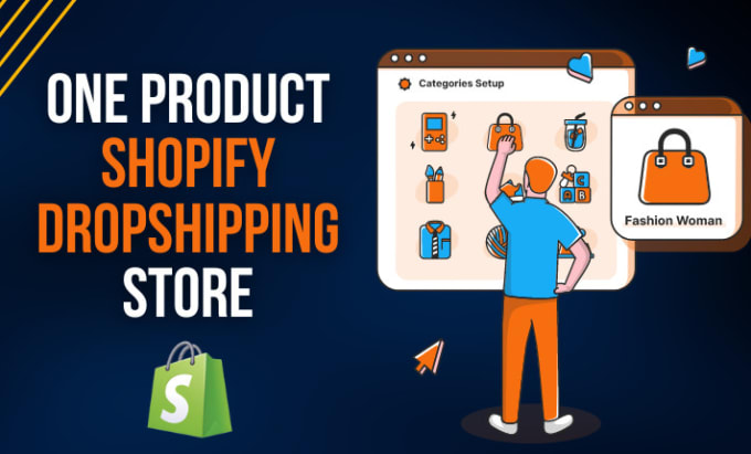 Gig Preview - Create one product shopify dropshipping store