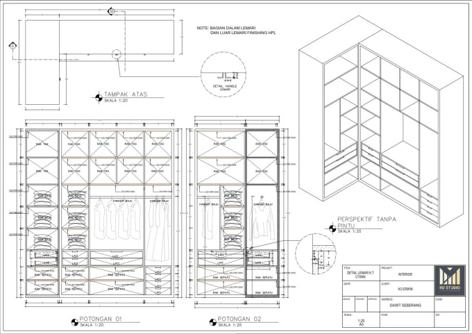 Gig Preview - Draw any furniture detail drawing 2d