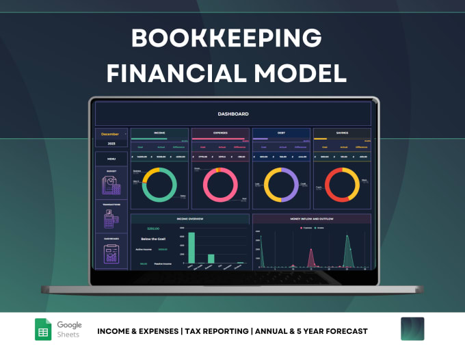 Gig Preview - Business bookkeeping model in google sheets