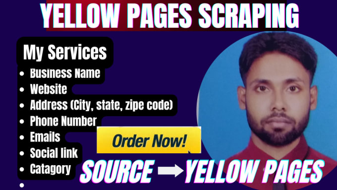 Gig Preview - Do yellow page scraping to get b2b email list phone numbers and addresses