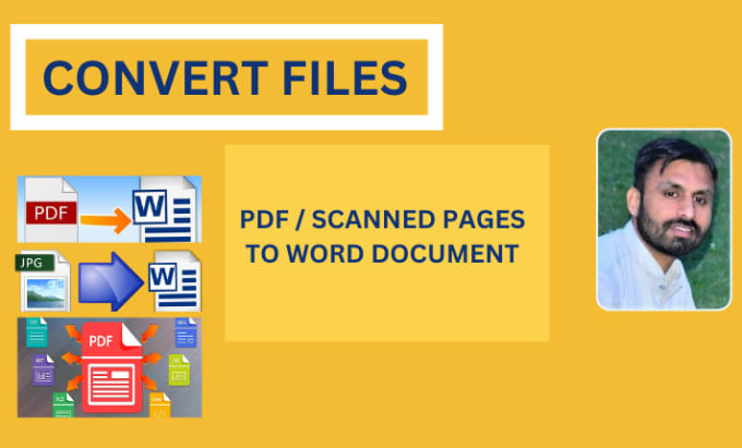 Gig Preview - Convert pdf to word, scanned image to word or google docs, powerpoint etc