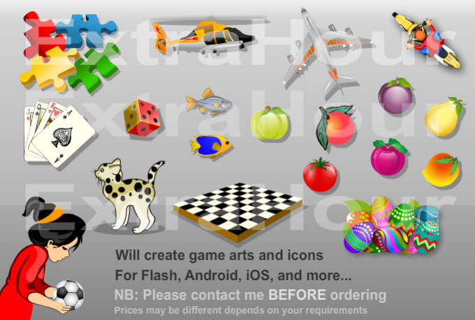 Gig Preview - Create 2d art and animation sprites for games and apps