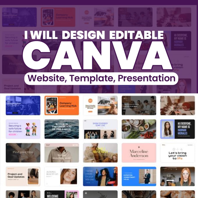 Bestseller - design website and landing page using canva, website template