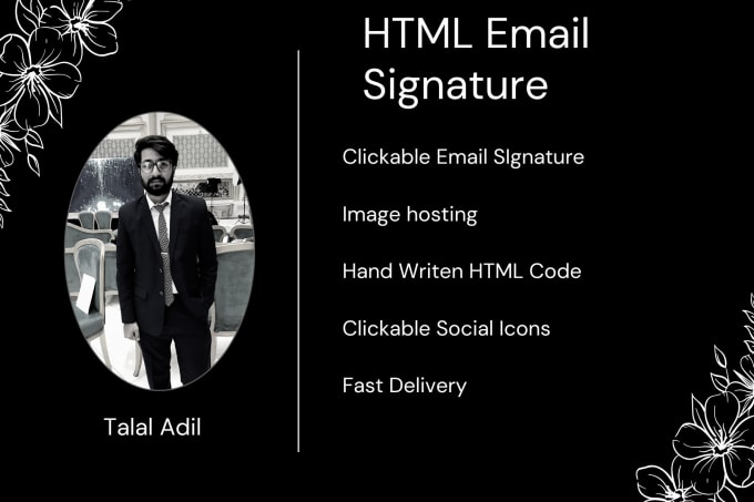 Gig Preview - Make professional HTML email signature fully clickable and hand coded within 5hr