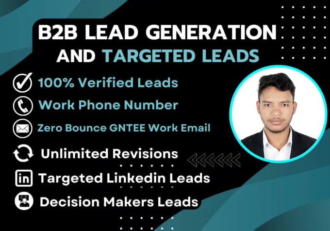 Gig Preview - Verified leads, b2b lead generation for your business