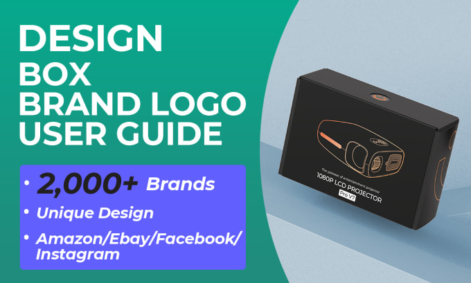 Gig Preview - Design package box user manual brand logo